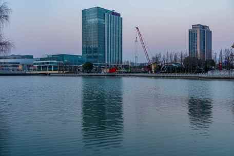 上海  春申湖广场 日转夜延时