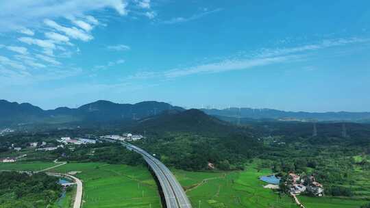 航拍农村青山大山