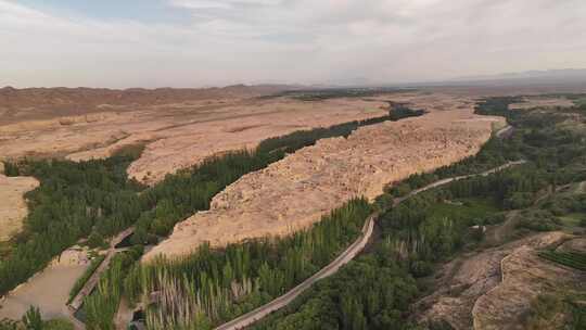 新疆吐鲁番市高昌区交河故城遗址航拍