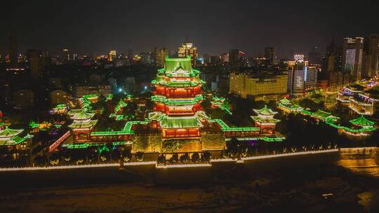 合集江西南昌城市风光航拍移动延时