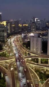 上海延安路高架立交桥夜景