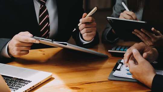 商务商业合作共赢 签约 谈判 签约 团队