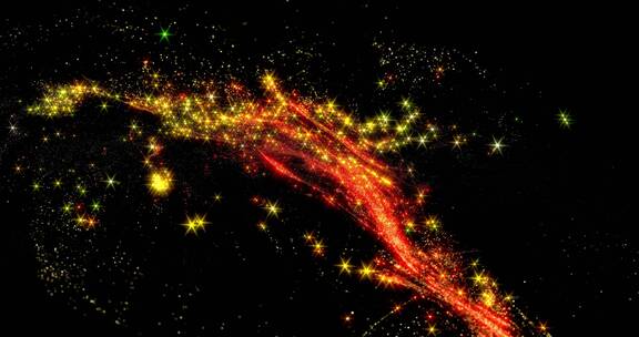 宇宙银河震撼粒子云团星空科幻科技特效电影