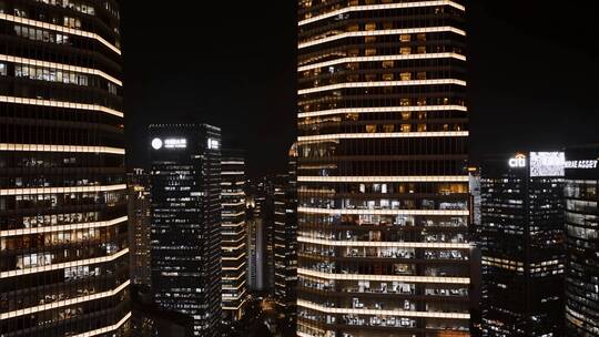 黑金上海夜景延时摄影