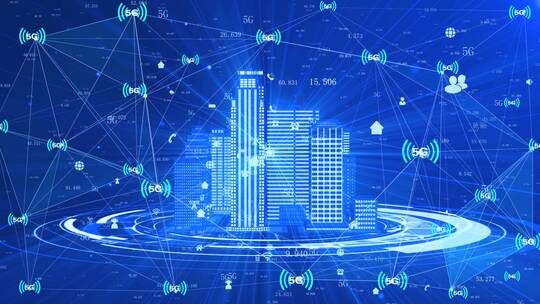 被5g网络覆盖的全息科技城市