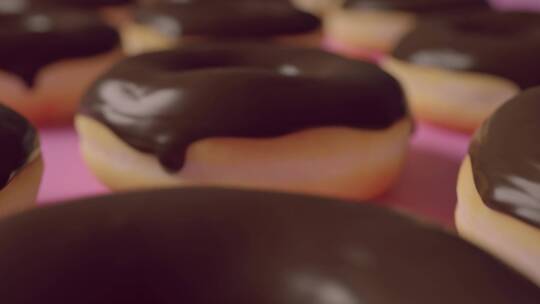 巧克力甜甜圈视频素材模板下载