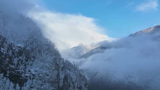 西藏察隅县雪山航拍