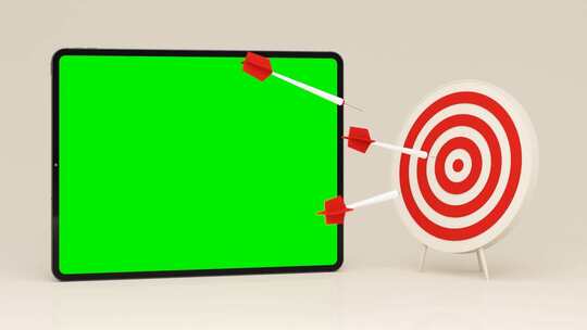 绿幕平板与标靶3d渲染
