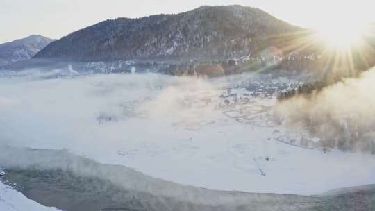 射线，雪，山区，森林