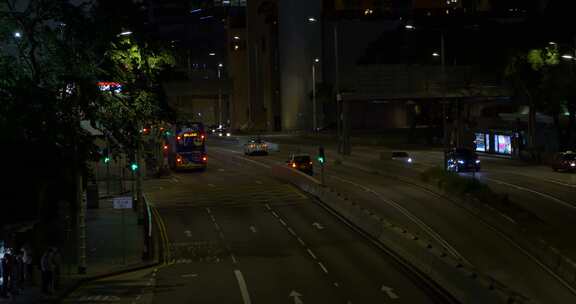 香港城市夜晚街景