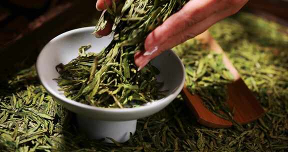 （合集）清新的龙井茶叶绿茶茶道茶文化