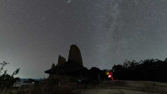 云南元谋浪巴铺土林星空延时