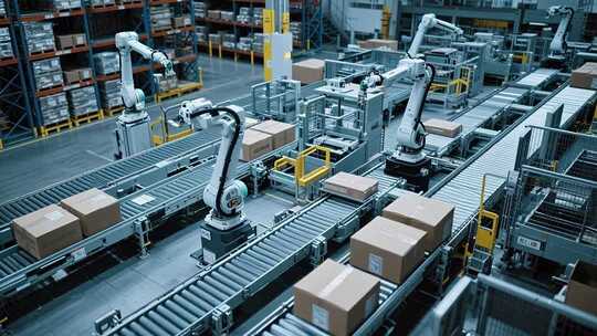 仓库自动化生产线机械臂作业