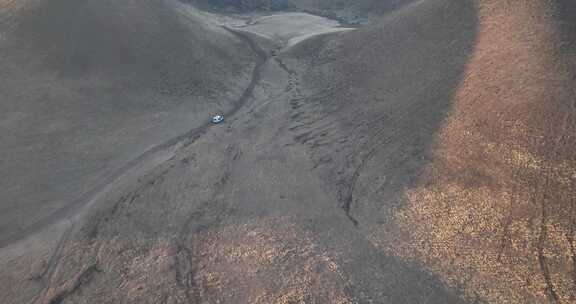 马蹄山火山清晨航拍