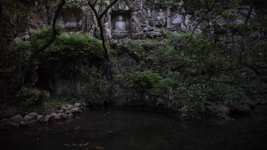 杭州灵隐寺飞来峰塑像