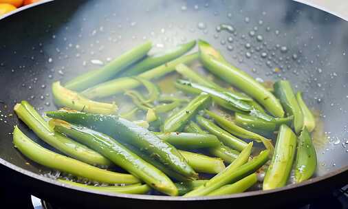 清炒四季豆蒜蓉四季豆翻炒豆角 (1)