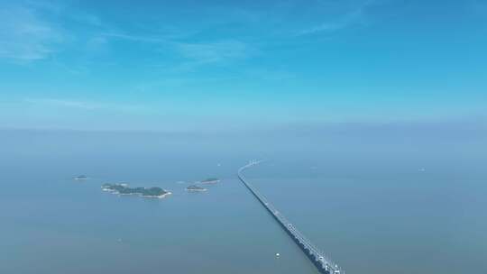 港珠澳大桥航拍海洋海上桥梁中国跨海大桥视频素材模板下载