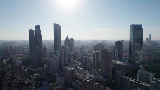 航拍无锡城市建筑景观