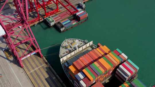 集装箱 港口 货物 码头视频素材模板下载