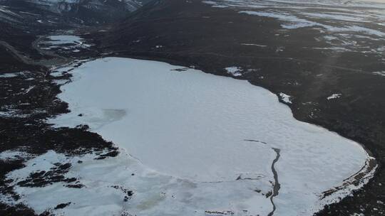 藏区高原航拍寺庙牛羊森林河流雪地转经视频素材模板下载