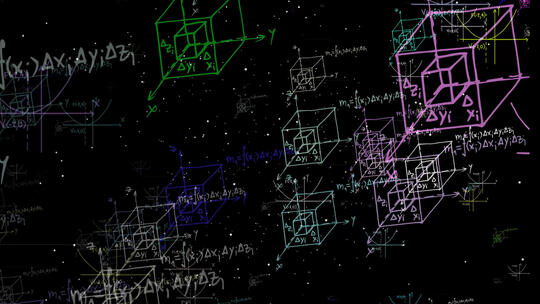 数学公式带透明通道函数方程元素AE视频素材教程下载