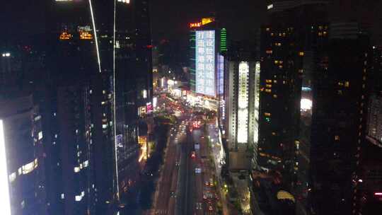 广州天河区太古汇周边夜景交通
