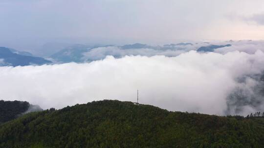 4k航拍高山峡谷云海