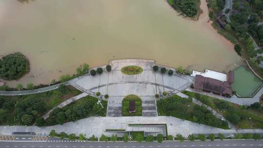 福建省南平市大剧院航拍