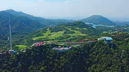 深圳东部华侨城大峡谷云海高地航拍右环绕3