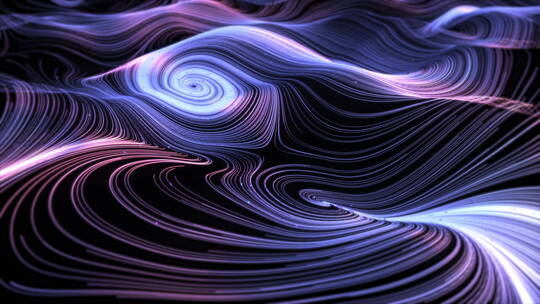紫蓝色粒子线条旋涡背景