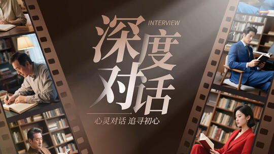 唯美访谈节目片头人物传记AE模板