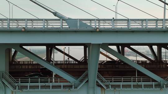 闵浦大桥双层桥面视频素材模板下载