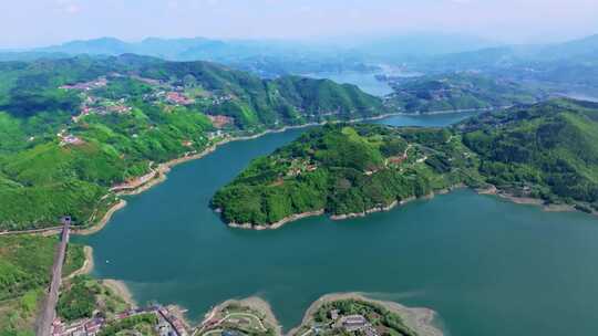 陕西安康瀛湖景区 汉江河流