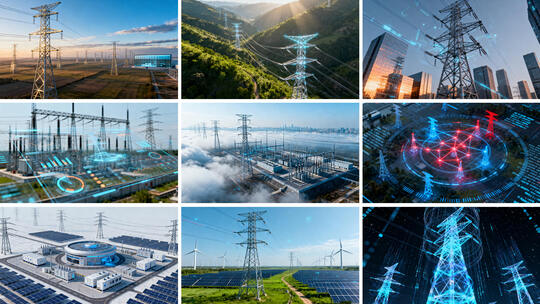 虚拟电厂 智能电网科技动画 电力能源科技