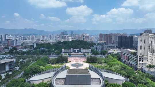 福州五一广场航拍于山风景区于山堂城市风景