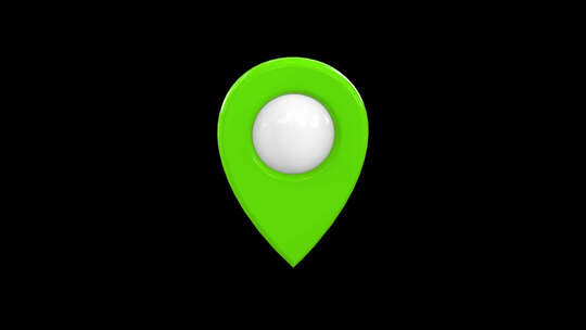 地图位置引脚Alpha Green视频素材模板下载