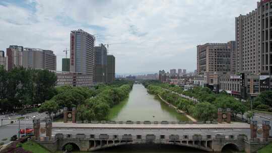 江西南昌城市大道绿化植物航拍