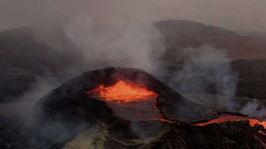 火山熔岩 熔岩喷发 岩浆喷发视频素材模板下载