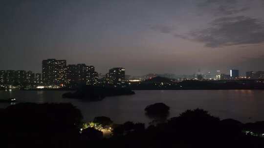 广州海珠区夜景航拍视频素材模板下载