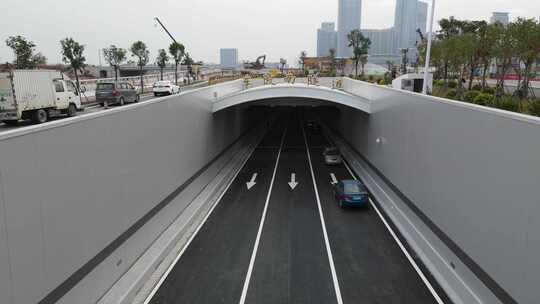 车陂南隧道开通前视频素材模板下载