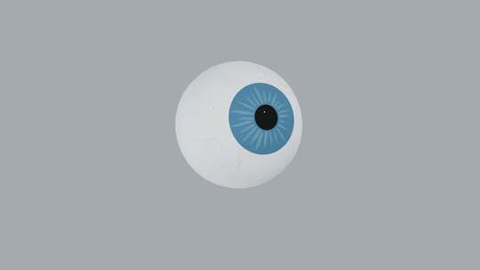 旋转眼球或眼睛环顾万圣节概念观察3D渲染