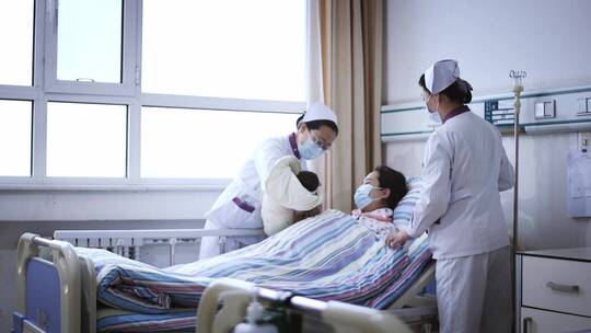 护士关怀病人的各种场景视频素材模板下载