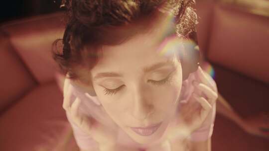 双重曝光，女人，效果，跳舞