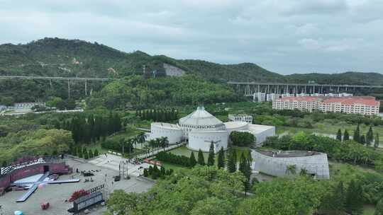 东莞虎门海战博物馆航拍旅游景点建筑风光