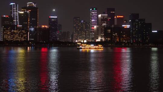 杭州钱江新城城市阳台夜景