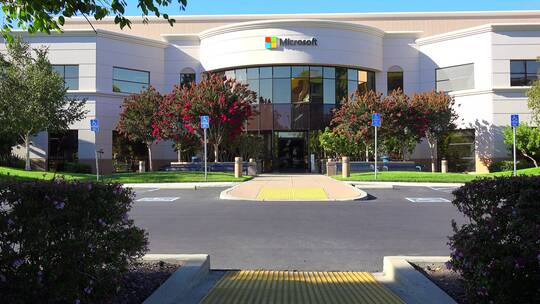 微软位于加州硅谷的总部照片