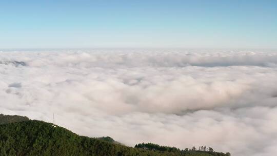 4k航拍高山峡谷云海