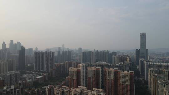 阴霾天气的广州景观视频素材模板下载