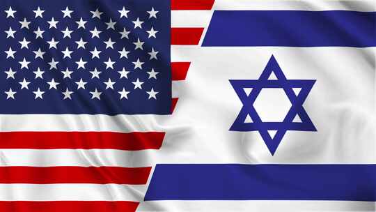 美国和以色列国旗圈