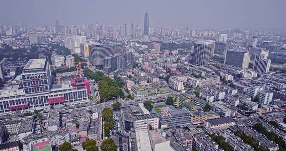 4k 航拍济南历下区城市